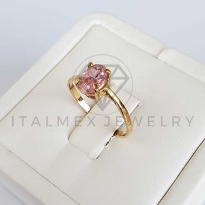 18K Gold Filled Pink CZ Ring | Anillo Oro Laminado